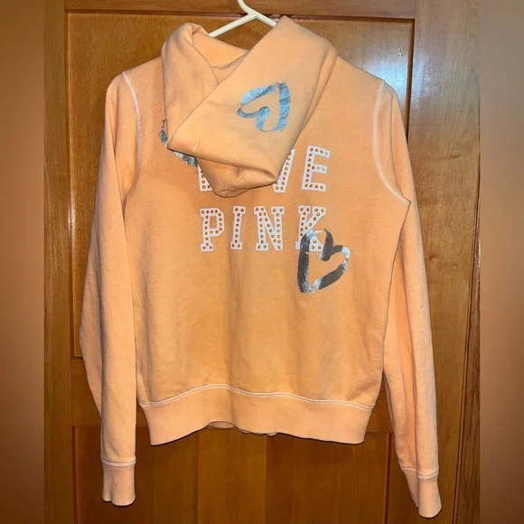 Love PINK Victoria’s Secret Vintage Y2K Full Zip Hoodie Medium - Picture 6 of 8